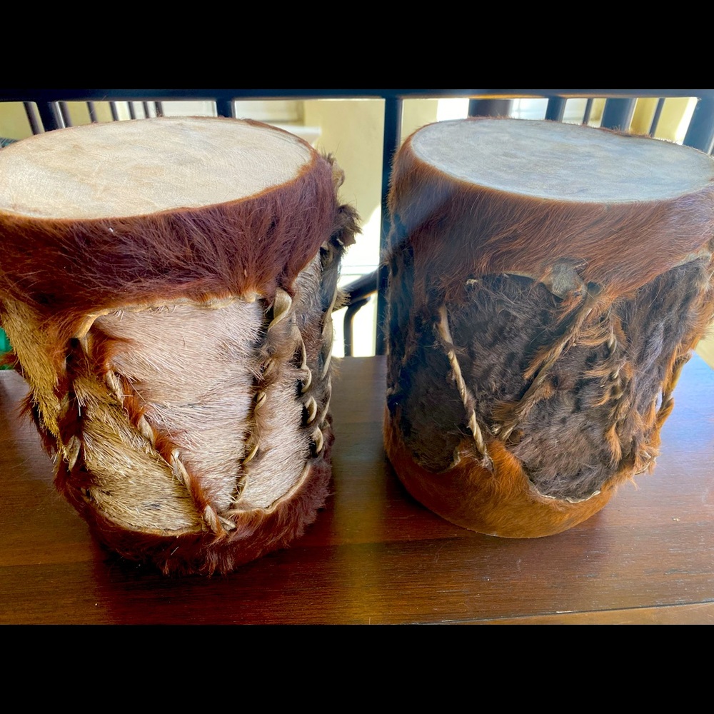 BEAUTIFUL! Fur and skin drums!